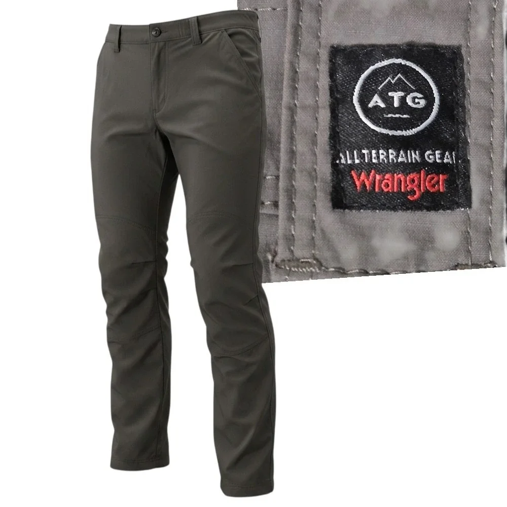 Wrangler ATG Pants Mens 34x30 Gray All Terrain Gear Hiking‎ Nylon Stretch
